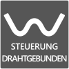 Stabile batterielose Bedienung eines drahtgebundenen Motors mit einer fix verdrahteten Steuerung. Steuerung drahtgebunden