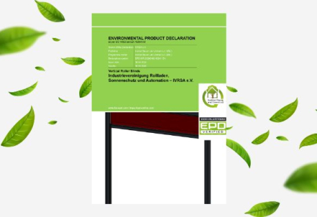 Valetta EPD Zertifikat Vertikalmarkise Nachhaltigkeit